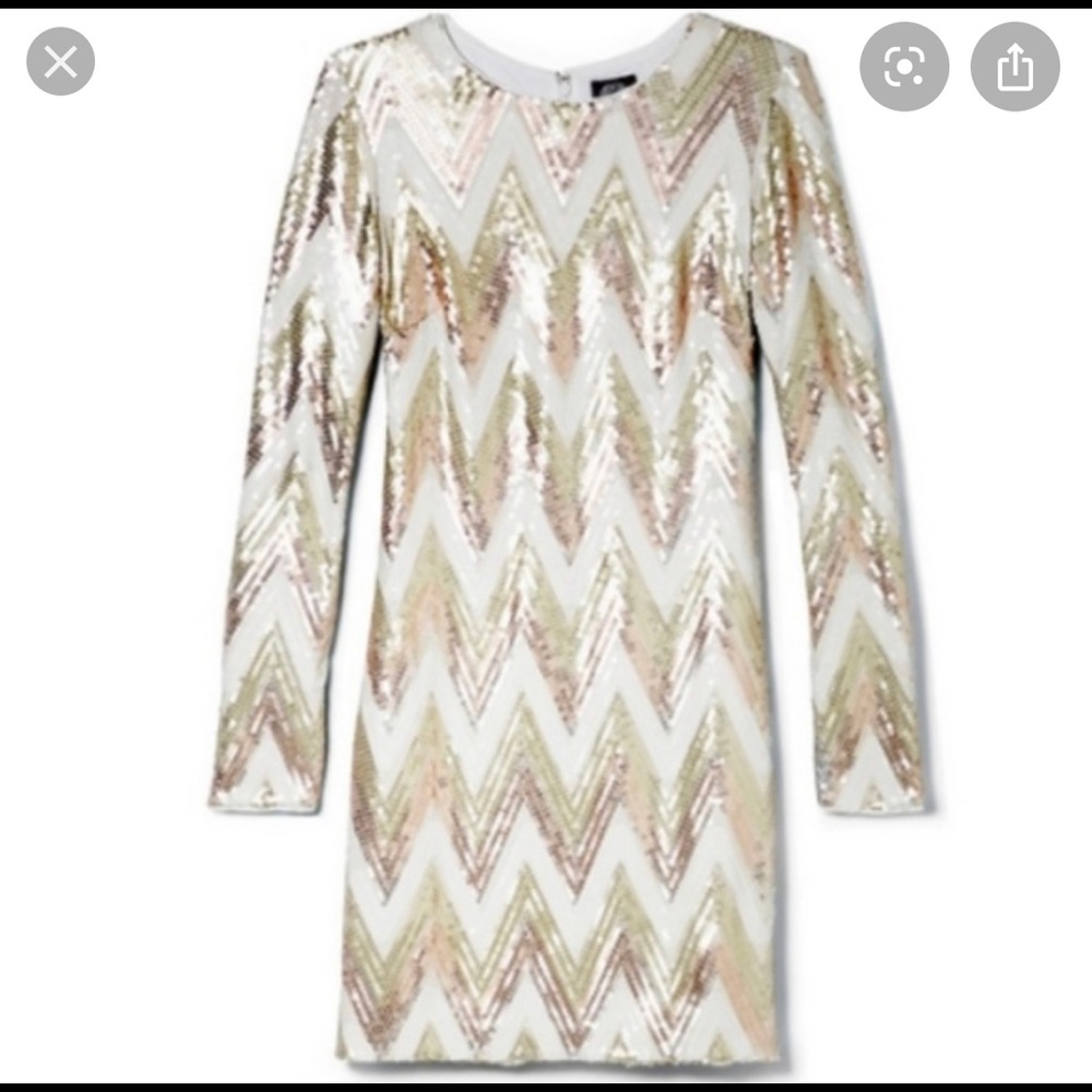 Vince Camuto Chevron Sequin Dress